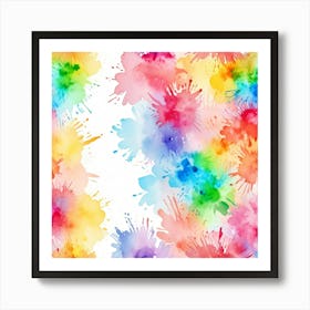 Watercolor Splashes Background Affiche