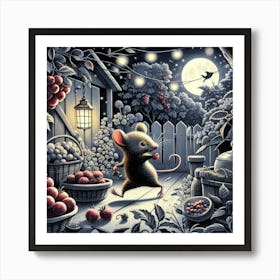 Mouse In The Garden 1 Art Print