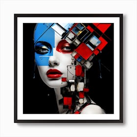 Abstract Portrait Of A Woman 14 Art Print