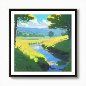 Landscape Painting 7 Art Print