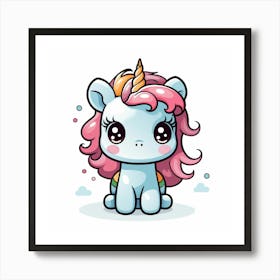 Cute Unicorn 542 Art Print