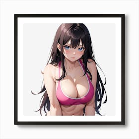 Sexy Anime Gym Girl Art Print