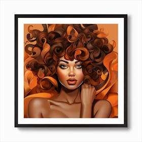 Portrait Of African American Woman Art Print