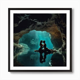 Couple In The Cave 1 Art Print