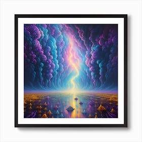 Lightning In The Sky 1 Art Print