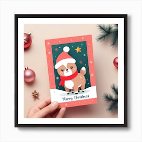 Merry Christmas Card 2 Art Print
