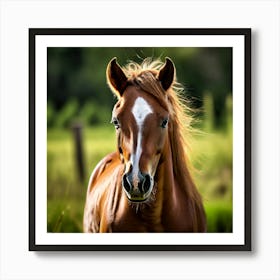 Grass Horse Mammal Animal Head Steady Offspring Beauty Riding Horse Mare Dam Cute Streng (1) Art Print