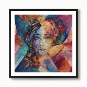 Abstract Portrait Of A Woman Art Print