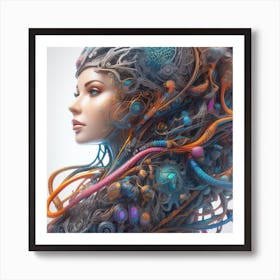 Futuristic Woman 78 Art Print