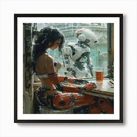 Robot Girl! Art Print