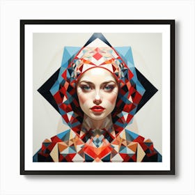 Geometric Russian Woman 03 Art Print