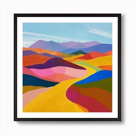 Colourful Abstract Gobi Gurvansaikhan National Park Mongolia 2 Art Print