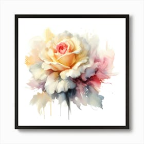 Watercolor Rose Art Print