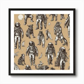 Space Animals Art Print