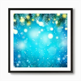 Screen Frame Glow Garland Holiday Bright Snowflake Space Festive Beautiful Light Closeup (21) Art Print