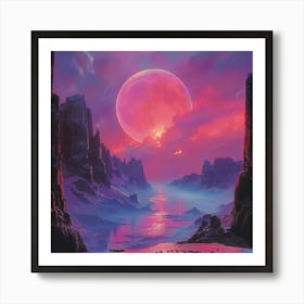 Pink Moon Art Print