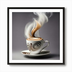 Coffee Cup With Steam 16 Art Print