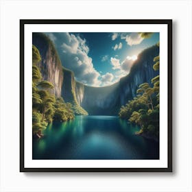 Lake In The Mountains Art Print