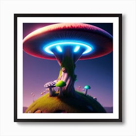 Mushroom In The Sky Art Print