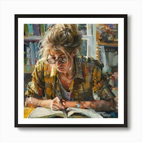 'Reading' Art Print