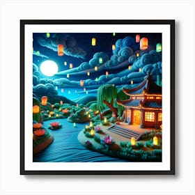 Chinese Lanterns 1 Art Print