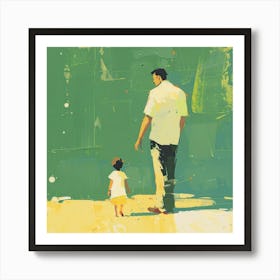 Thinking Of The Fathers - Fathers Day Gift Painting 2 Art Print