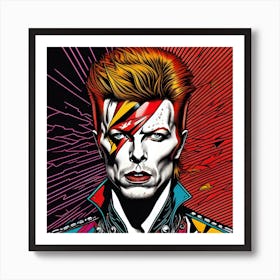 David Bowie Ziggy Stardust Fantasy Poster 5 Art Print