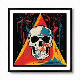 Skull And Triangle Art Print