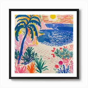 Seaside Painting Matisse Style 2 Art Print