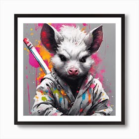 Pig art Art Print