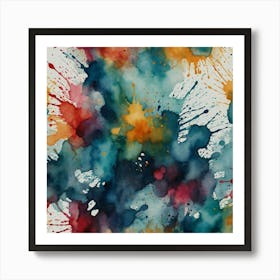 Watercolor Splashes Art Print