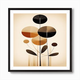 Abstract Flowers 1 Art Print