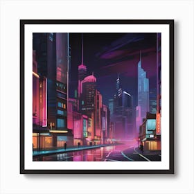 Futuristic City 24 Art Print