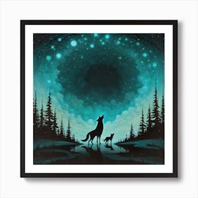 Astral Wolf #01 Art Print