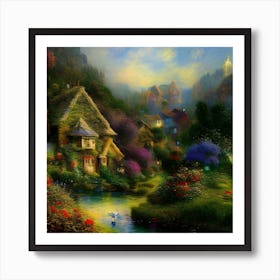 Fairy Village Art Print