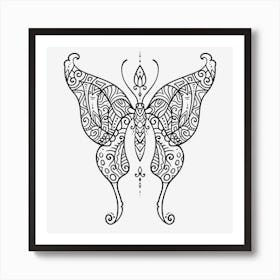 Butterfly Mandala 02 Art Print