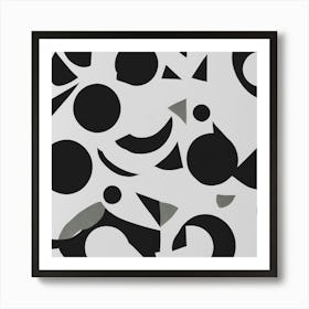 Black and White Abstract Art 21 Art Print