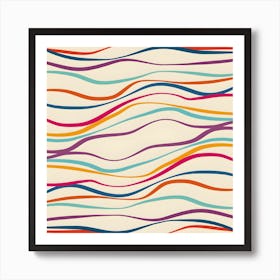 Abstract Wavy Pattern Art Print