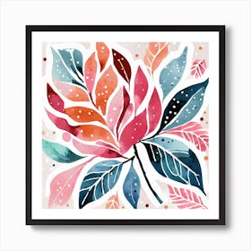 Botanical Flowers Framed Art Print Art Print