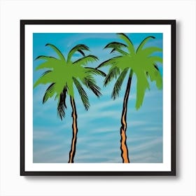 Two Palm Trees Art Print