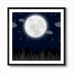 Full Moon In The Sky Art Print