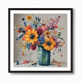 Flowers In A Vase 2 Art Print