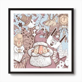 Christmas Santa Art Print