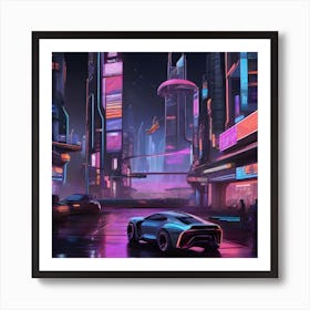 Futuristic City 18 Art Print