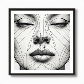 Woman'S Face Art Print