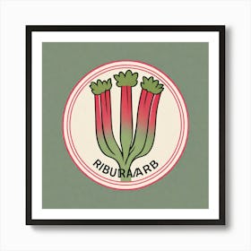 Rhubarb As A Logo (42) Art Print