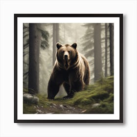 Grizzly Bear In The Forest 19 Art Print