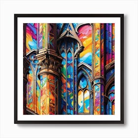 Stained Glass Window 3 Art Print