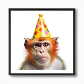 Monkey In A Party Hat 2 Art Print