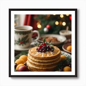 Christmas Pancakes Art Print